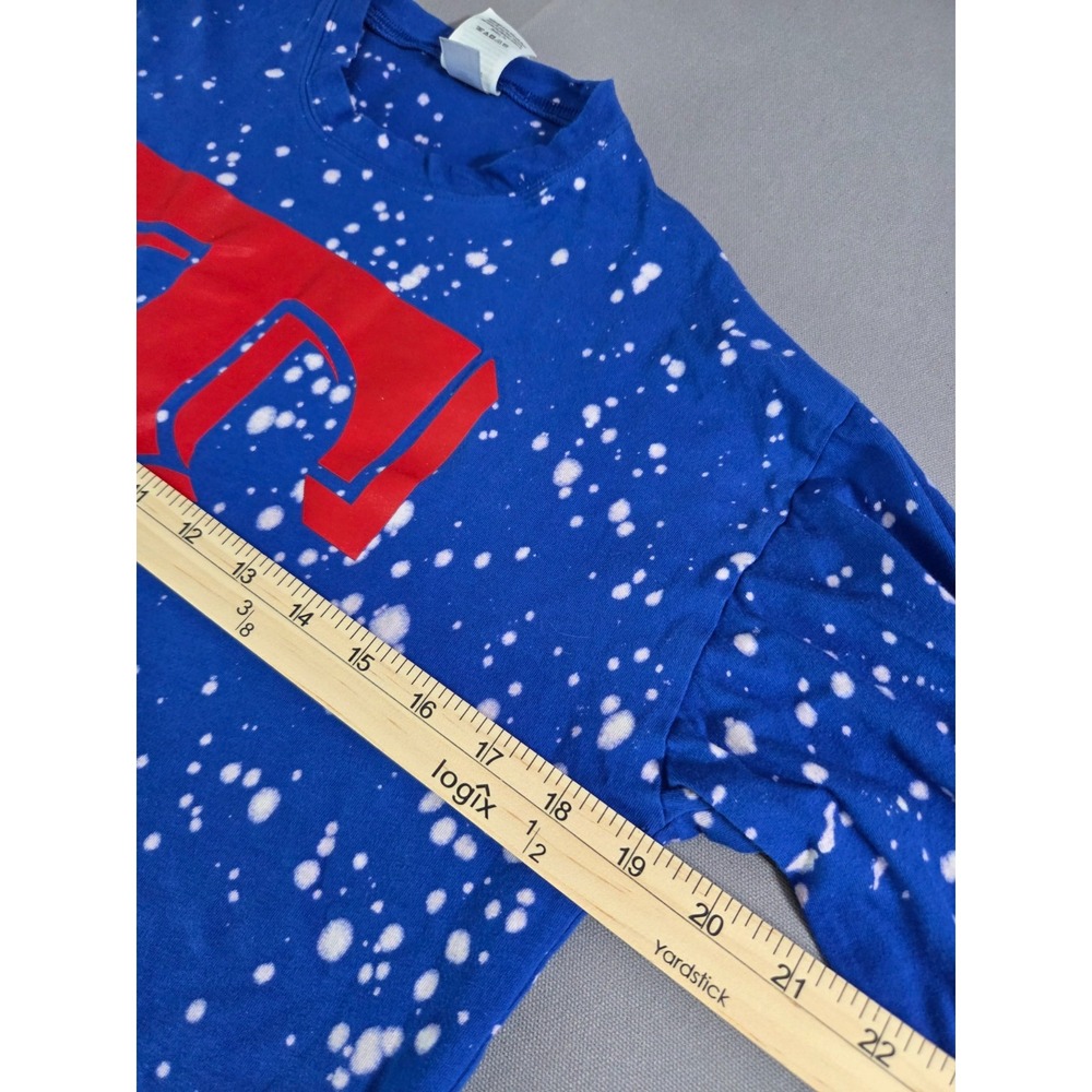 Victorias Secret PINK Crop Top Womens Extra Small Blue Tie Die Baseball Shirt - Picture 5 of 7